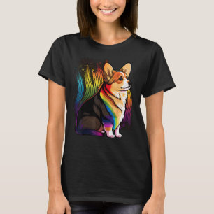 T-shirt Drapeau arc-en-ciel de la fierté gay LGBT de chien
