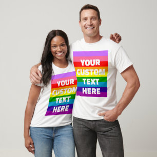 T-shirt Drapeau arc-en-ciel de la fierté LGBTQ+ à 9 bandes