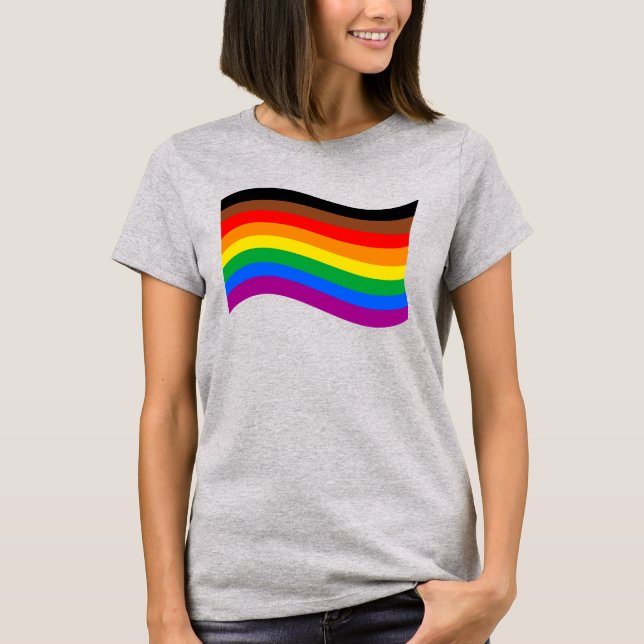 T-shirt Drapeau arc-en-ciel de Philadelphie (Devant)