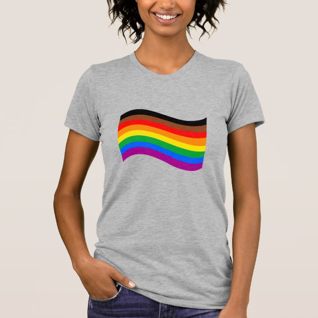 T-shirt Drapeau arc-en-ciel de Philly Pride (Devant)