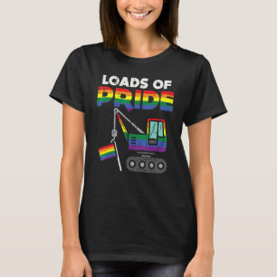 T-shirt Drapeau arc-en-ciel gay de la grue Chargements de