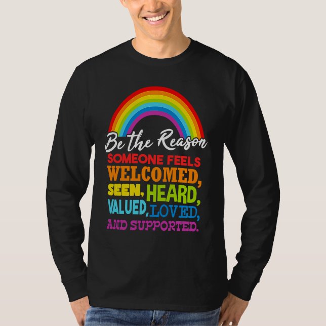T-shirt Drapeau arc-en-ciel LGBT (Devant)