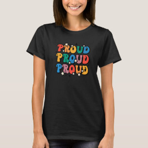 T-shirt Drapeau arc-en-ciel LGBT fière Retro Gay Lesbienne