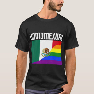 T-shirt Drapeau arc-en-ciel mexicain gay pride Fiers Homos