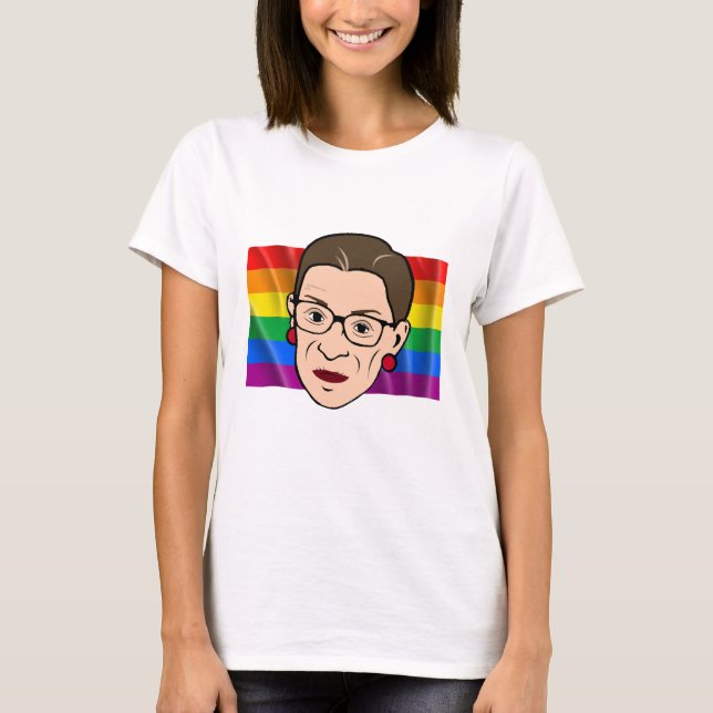 T-shirt Drapeau arc-en-ciel RBG - LGBT - (Devant)
