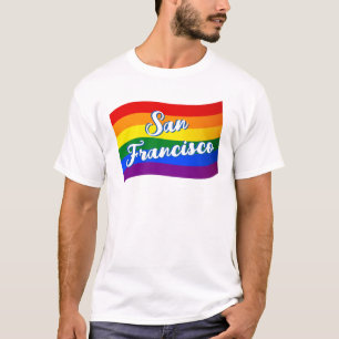 T-shirt Drapeau arc-en-ciel San Francisco Gay pride LGBT L