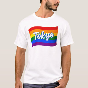 T-shirt Drapeau arc-en-ciel Tokyo Japon Gay pride japonais