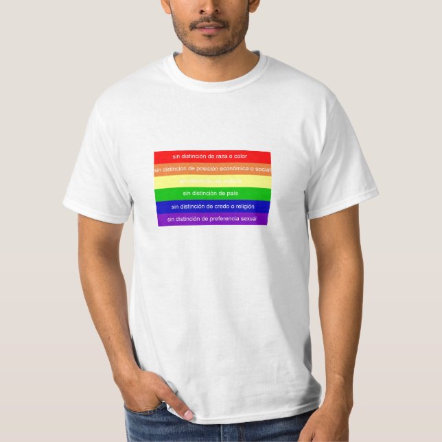 T-shirt Drapeau arcoiris message (Devant)