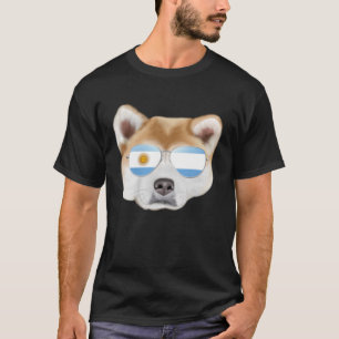 T-shirt Drapeau argentin Akita Chien Argentine Poche