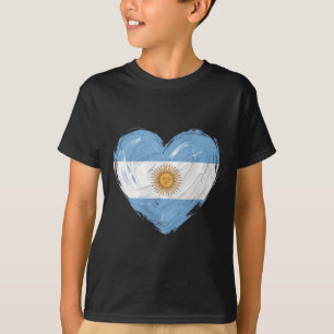 T-shirt Drapeau argentin Cœur Supporter de football