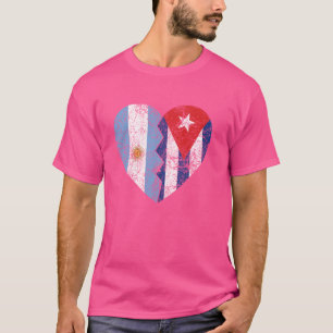 T-shirt Drapeau argentin cubain Coeur Argentine Cuba Drape