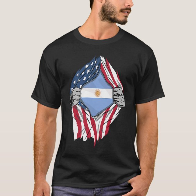 T-shirt Drapeau argentin en Argentine (Devant)