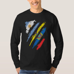 T-shirt Drapeau argentin Équateur Cultivé Patriote Pays Ra