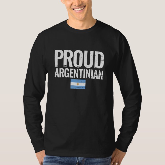 T-shirt Drapeau argentin fier Argentin (Devant)