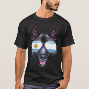 T-shirt Drapeau argentin Norvégien Elkhound Dog Argentine