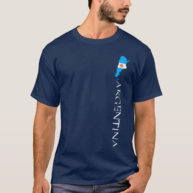 T-shirt Drapeau Argentine Drapeau Argentine CARTE (Devant)