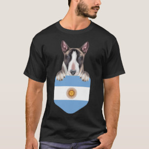 T-shirt Drapeau Argentine Miniature Taureau Terrier Chien 