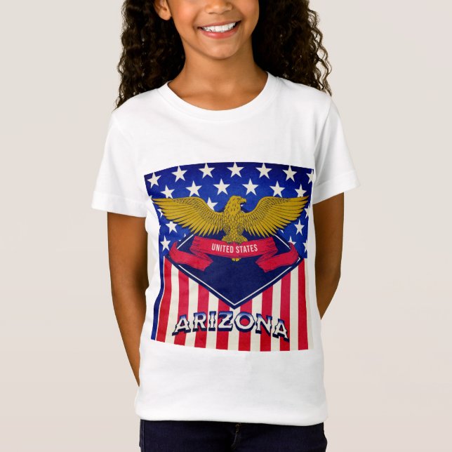 T-shirt drapeau Arizona USA (Devant)