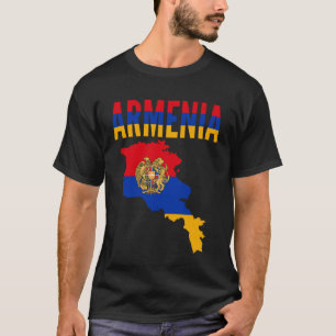 T-shirt Drapeau arménien Carte Fierté Couleurs nationales