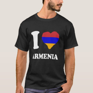 T-shirt Drapeau Arménien J'aime l'Arménie Racines Arménien