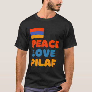T-shirt Drapeau arménien Paix Amour Pilaf arménien Lover d