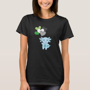 T-shirt Drapeau Aromantique Coeurs de ballon Fierté Lgbtq