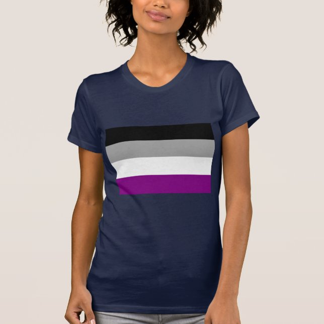 T-SHIRT DRAPEAU ASEXUEL OFFICIEL DE FIERTÉ (Devant)