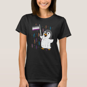 T-shirt Drapeau Asexuel Pingouin Mignonne Ace Pride Lgbtq