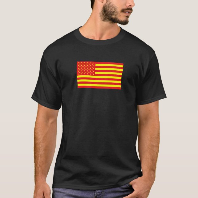 T-shirt Drapeau asiatique américain (Devant)