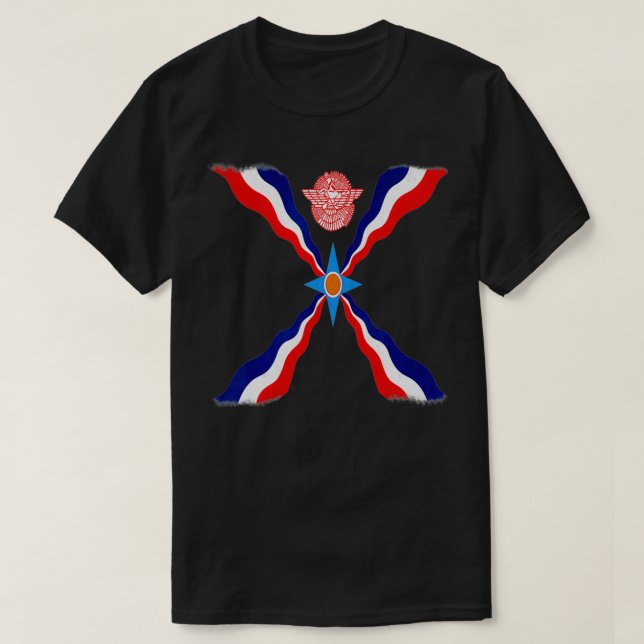 T-shirt Drapeau assyrien Ator Ashurbanipal King  (Design devant)