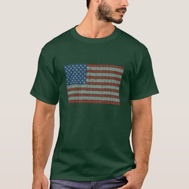 T-shirt Drapeau athée des Etats-Unis (Devant)