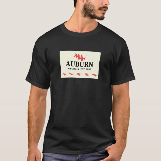 T-shirt Drapeau Auburn Georgia (Devant)