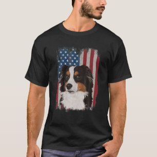T-shirt Drapeau australien Amoureux des chiens US 4 juille