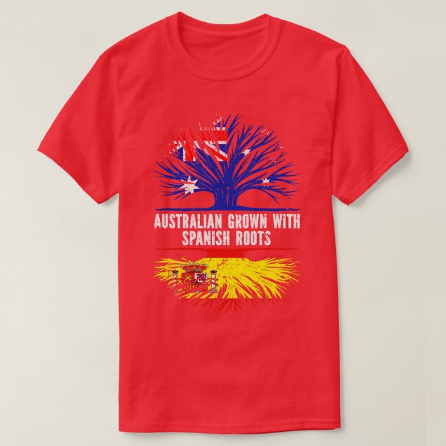 T-shirt Drapeau australien aux racines espagnoles Australi (Design devant)