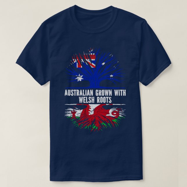 T-shirt Drapeau australien aux racines galloises Australie (Design devant)
