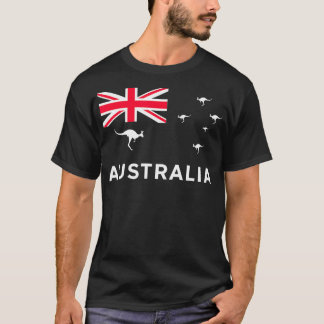 T-shirt Drapeau Australien Avec Cadeau Souvenir Kangaroos