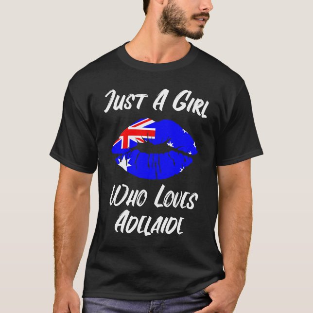 T-shirt Drapeau australien d'amour de bouche de lèvres d'A (Devant)