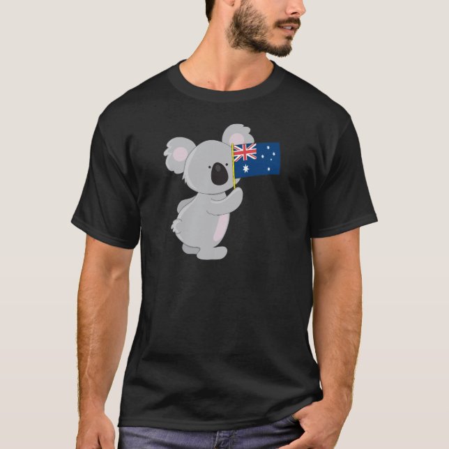 T-shirt Drapeau australien de Koala (Devant)