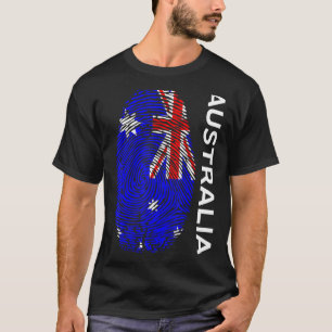 T-shirt Drapeau australien empreintes digitales Australie
