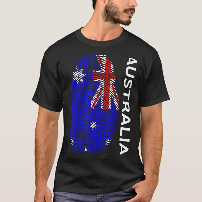 T-shirt Drapeau australien empreintes digitales Australie (Devant)