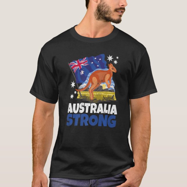 T-shirt Drapeau australien patriotique Kangaroo Australie  (Devant)