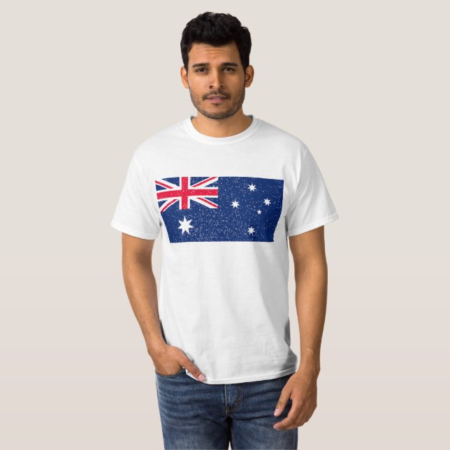 T-shirt Drapeau australien, vintage (Devant entier)