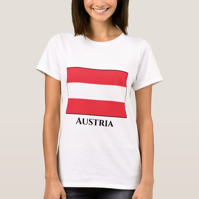 T-shirt Drapeau Autriche (Autriche) (Devant)