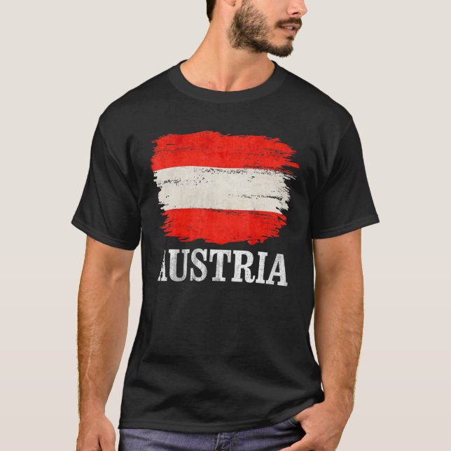 T-shirt Drapeau Autriche vintage pour Autriche (Devant)