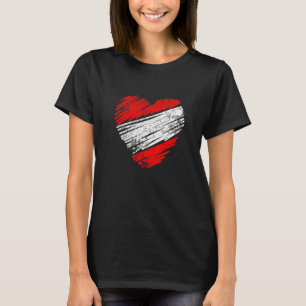 T-shirt Drapeau autrichien en forme de cœur une excellente