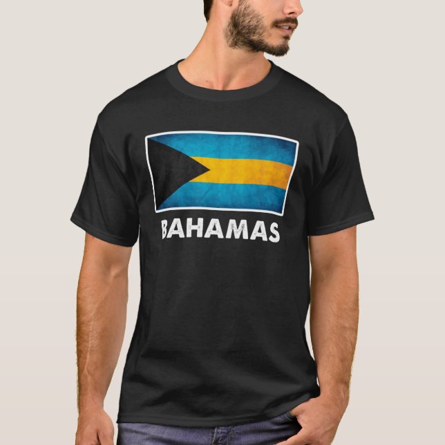 T-shirt Drapeau bahaméen des Bahamas (Devant)