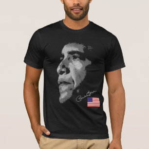 T-shirt Drapeau Barack Obama des Etats-Unis avec la