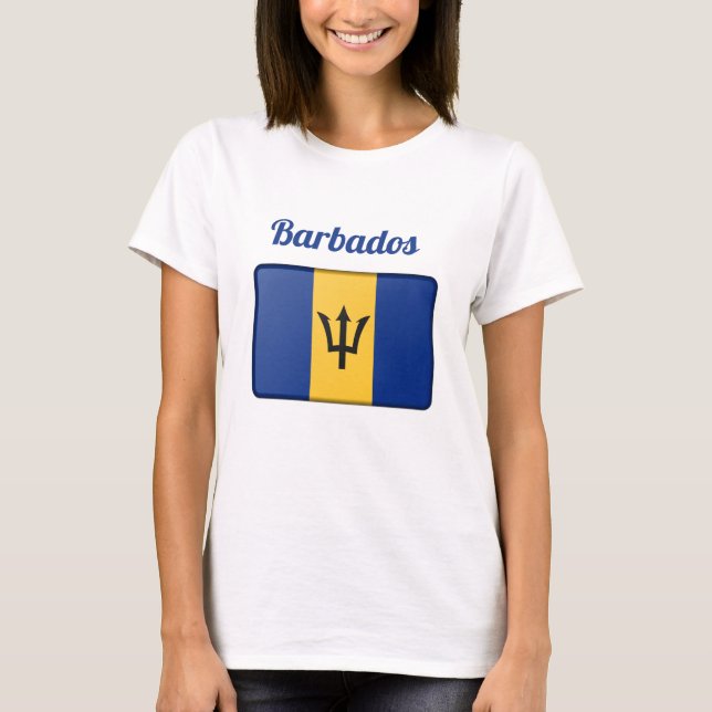 T-shirt Drapeau Barbade (Devant)