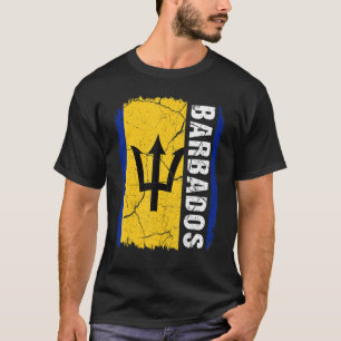 T-shirt Drapeau barbadien vintage Barbados Pride Roots Her