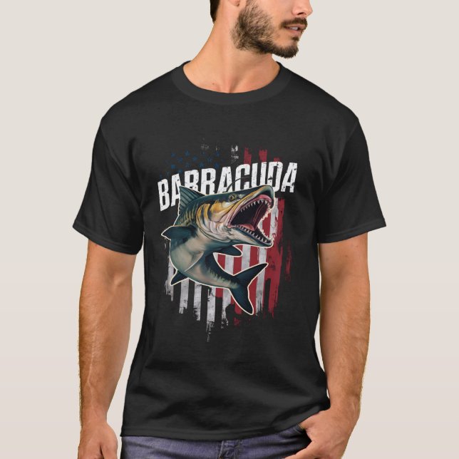 T-shirt Drapeau Barracuda USA (Devant)